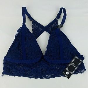 Body Frosting Women's Size 3X Bra Blue Crossback